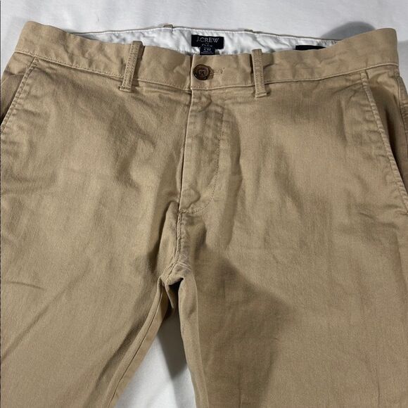 J. Crew mens golden khaki Flex Slim fit flat front chino pants - size 32x32 - Picture 4 of 12